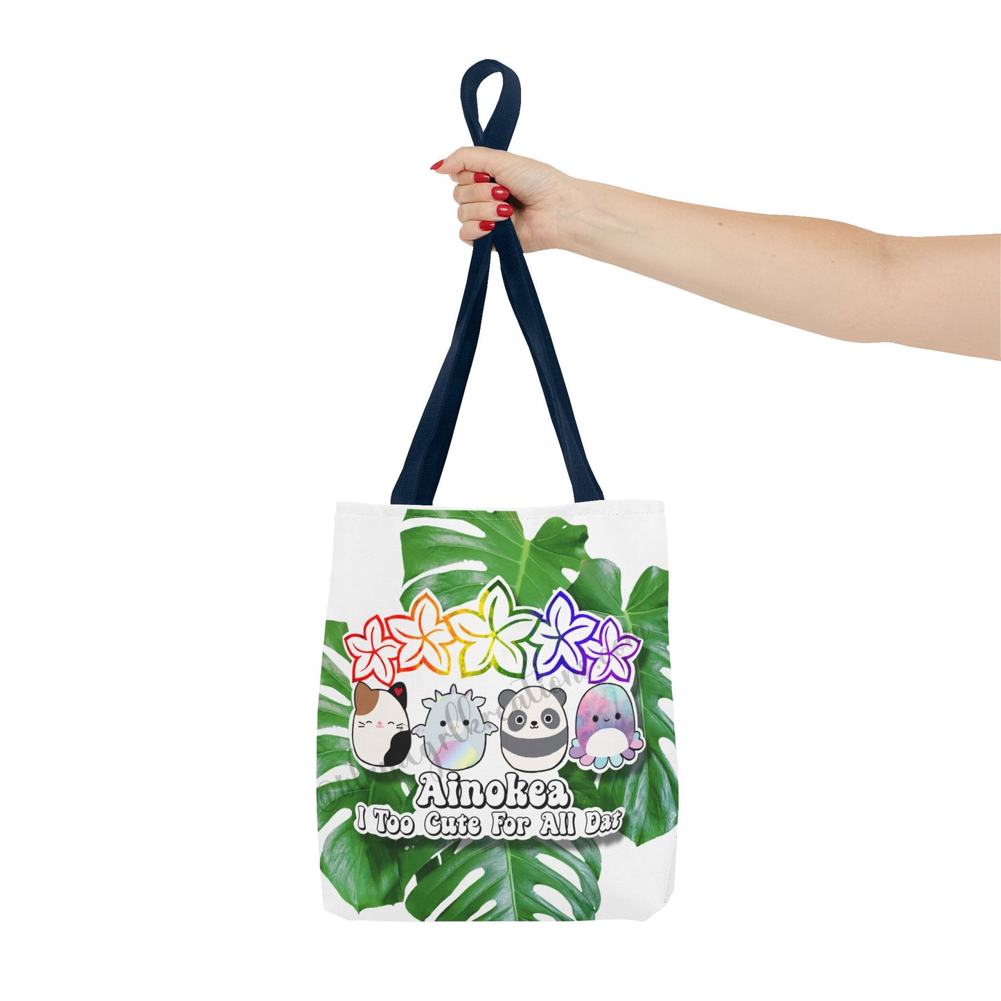 Cute Cartoon Animal Tote Bag - Ainokea "Too Cute For All Dat" Design
